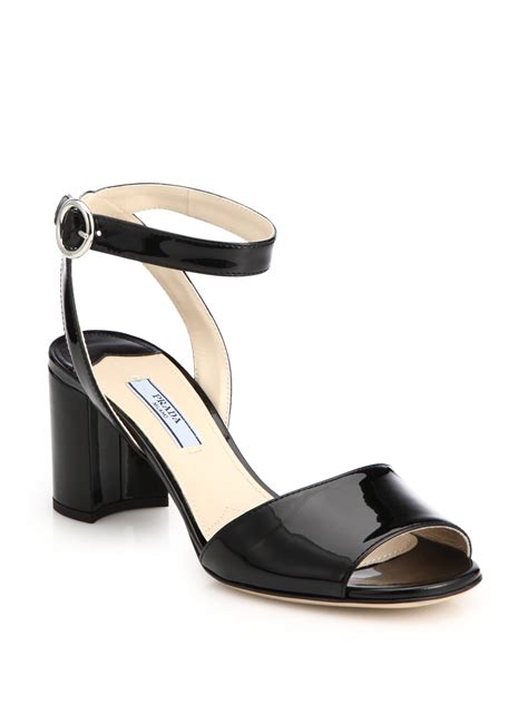 prada block heel sandals.